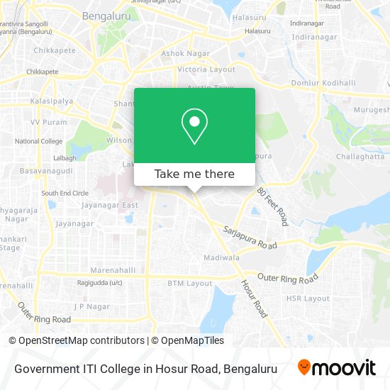 Government ITI College in Hosur Road map