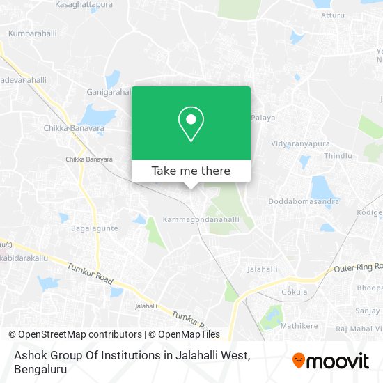 Ashok Group Of Institutions in Jalahalli West map