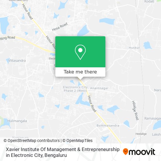 Xavier Institute Of Management & Entrepreneurship in Electronic City map