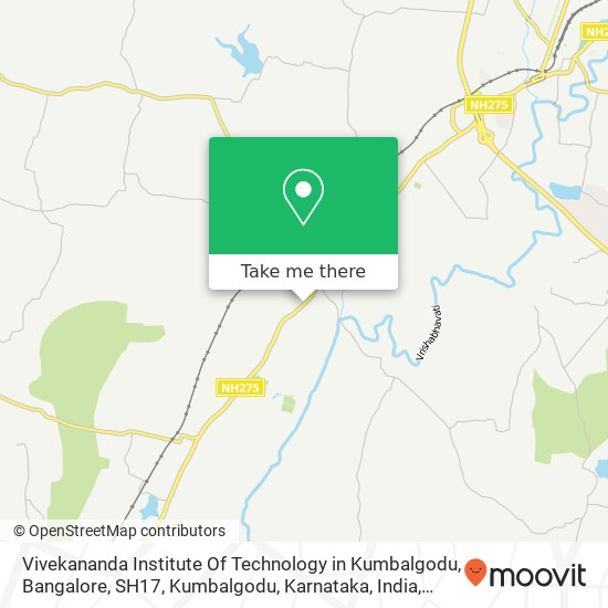 Vivekananda Institute Of Technology in Kumbalgodu, Bangalore, SH17, Kumbalgodu, Karnataka, India map
