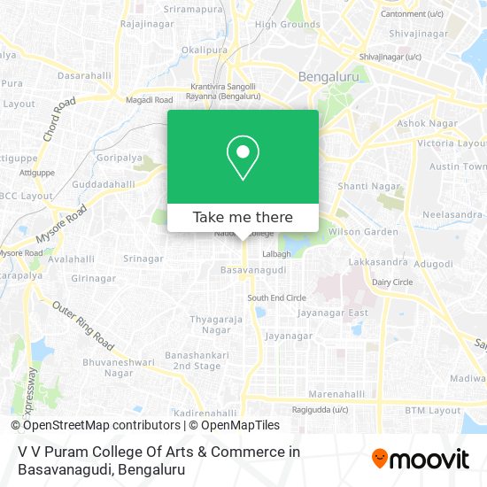 V V Puram College Of Arts & Commerce in Basavanagudi map