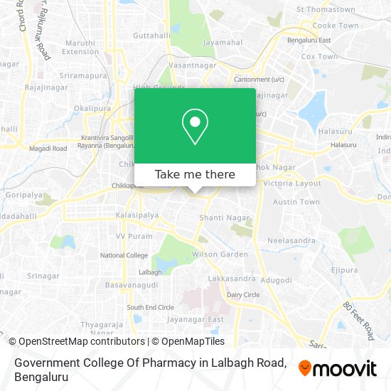 Government College Of Pharmacy in Lalbagh Road map