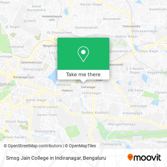 Smsg Jain College in Indiranagar map