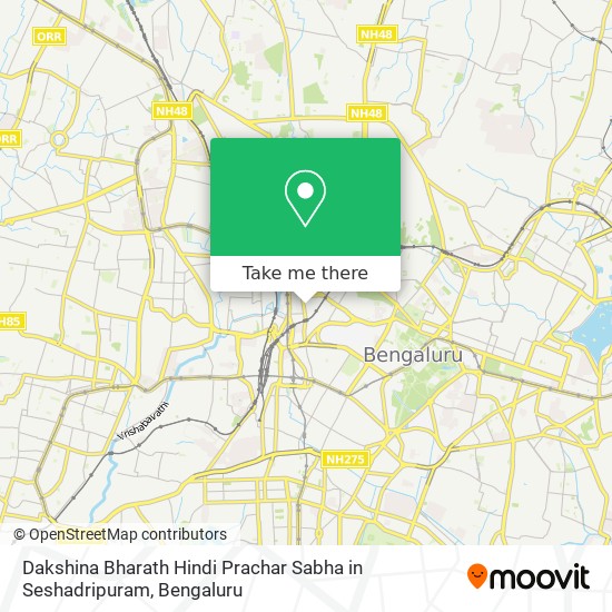 Dakshina Bharath Hindi Prachar Sabha in Seshadripuram map