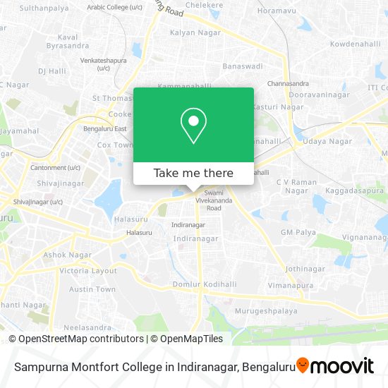 Sampurna Montfort College in Indiranagar map