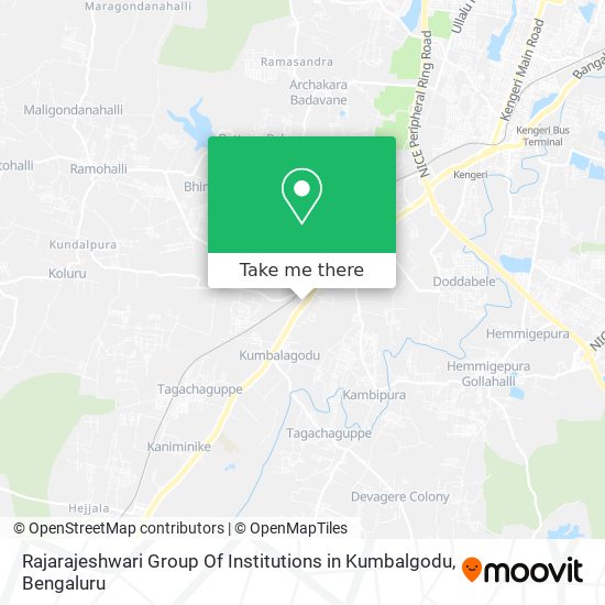 Rajarajeshwari Group Of Institutions in Kumbalgodu map