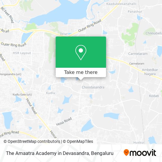 The Amaatra Academy in Devasandra map