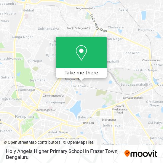 Holy Angels Higher Primary School in Frazer Town map