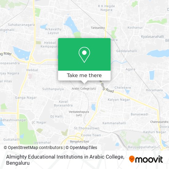 Almighty Educational Institutions in Arabic College map