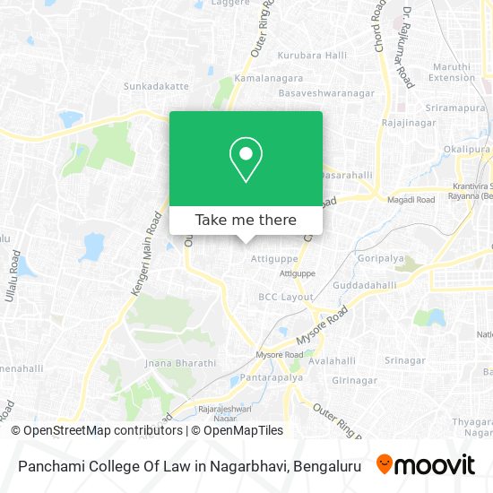 Panchami College Of Law in Nagarbhavi map