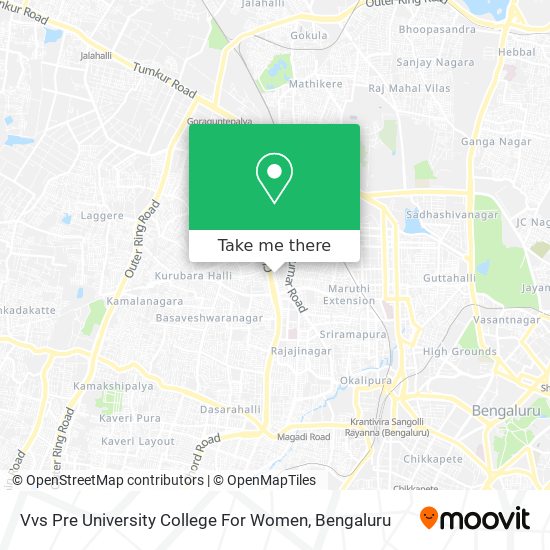 Vvs Pre University College For Women map