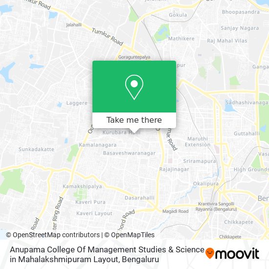 Anupama College Of Management Studies & Science in Mahalakshmipuram Layout map