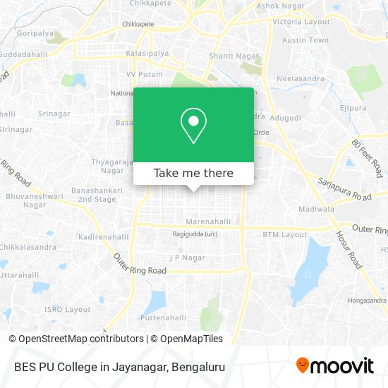 BES PU College in Jayanagar map