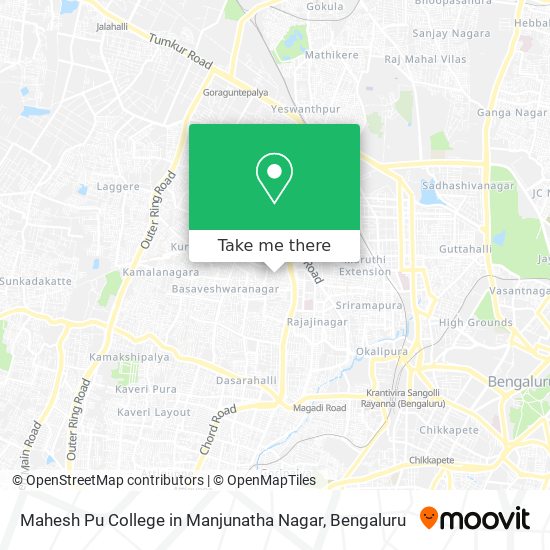 Mahesh Pu College in Manjunatha Nagar map