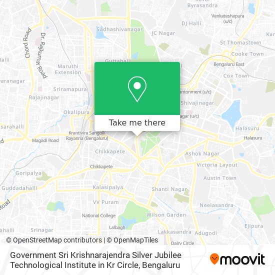 Government Sri Krishnarajendra Silver Jubilee Technological Institute in Kr Circle map