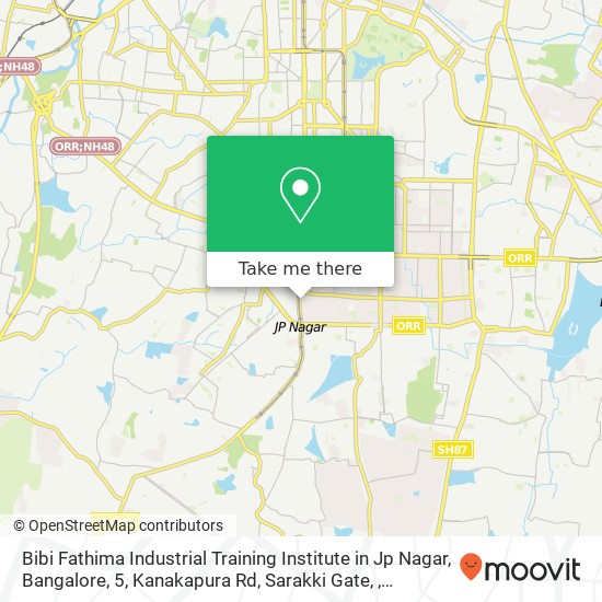 Bibi Fathima Industrial Training Institute in Jp Nagar, Bangalore, 5, Kanakapura Rd, Sarakki Gate, map