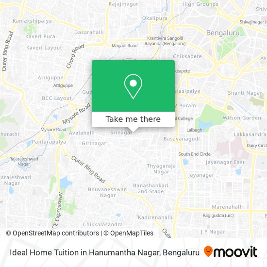 Ideal Home Tuition in Hanumantha Nagar map