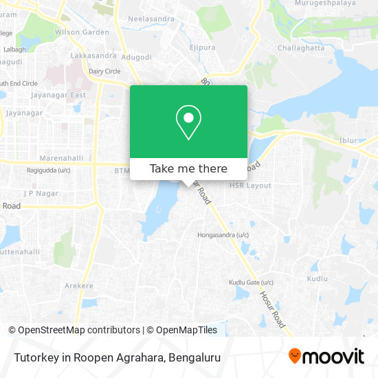 Tutorkey in Roopen Agrahara map
