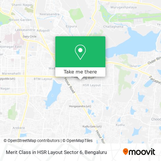 Merit Class in HSR Layout Sector 6 map