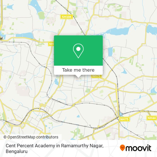 Cent Percent Academy in Ramamurthy Nagar map