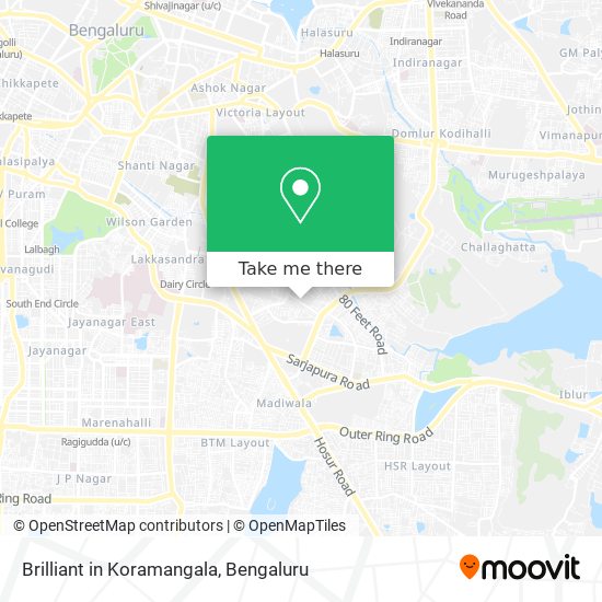 Brilliant in Koramangala map
