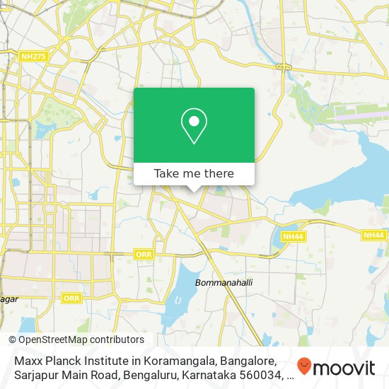 Maxx Planck Institute in Koramangala, Bangalore, Sarjapur Main Road, Bengaluru, Karnataka 560034, I map