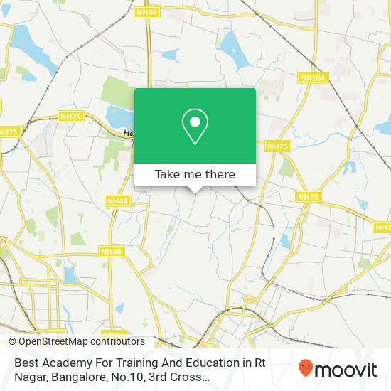 Best Academy For Training And Education in Rt Nagar, Bangalore, No.10, 3rd Cross Road,Manorayana Pa map