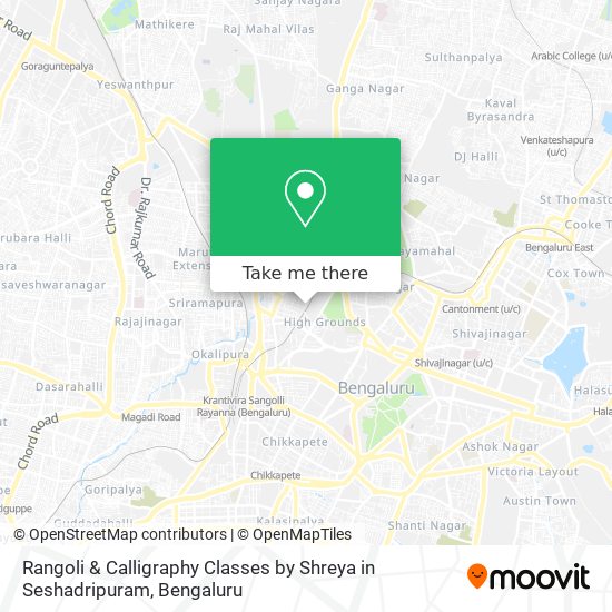 Rangoli & Calligraphy Classes by Shreya in Seshadripuram map