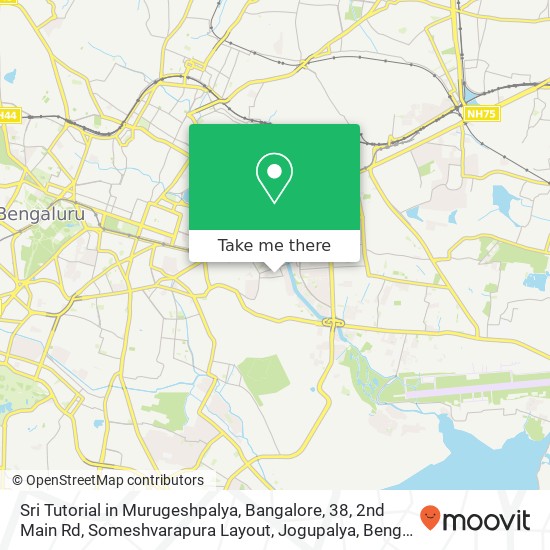 Sri Tutorial in Murugeshpalya, Bangalore, 38, 2nd Main Rd, Someshvarapura Layout, Jogupalya, Bengal map