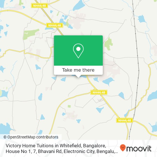 Victory Home Tuitions in Whitefield, Bangalore, House No 1, 7, Bhavani Rd, Electronic City, Bengalu map