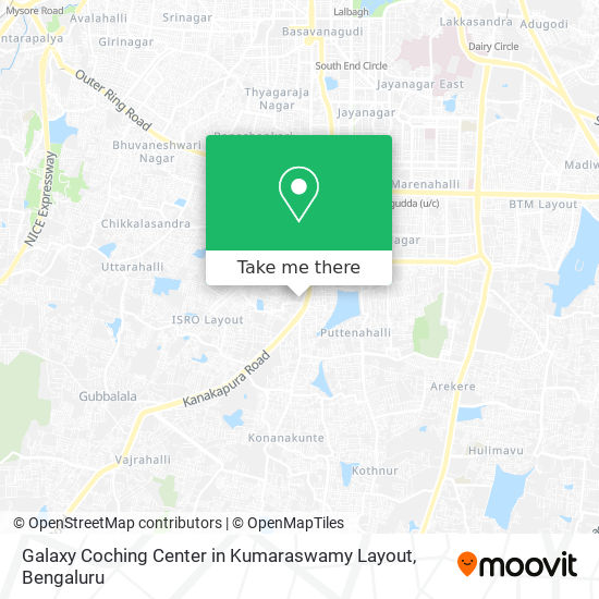 Galaxy Coching Center in Kumaraswamy Layout map