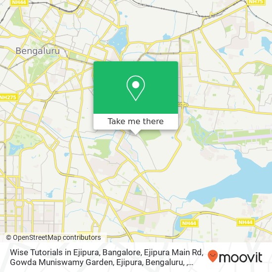 Wise Tutorials in Ejipura, Bangalore, Ejipura Main Rd, Gowda Muniswamy Garden, Ejipura, Bengaluru, map