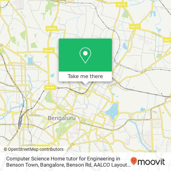 Computer Science Home tutor for Engineering in Benson Town, Bangalore, Benson Rd, AALCO Layout, Bya map