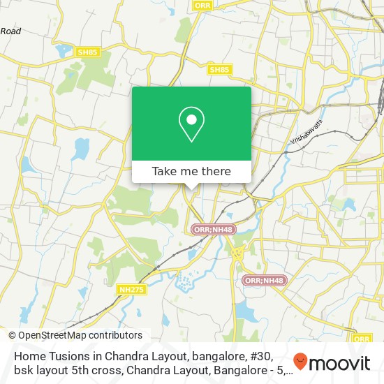 Home Tusions in Chandra Layout, bangalore, #30, bsk layout 5th cross, Chandra Layout, Bangalore - 5 map