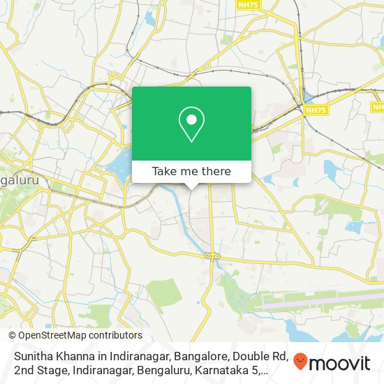 Sunitha Khanna in Indiranagar, Bangalore, Double Rd, 2nd Stage, Indiranagar, Bengaluru, Karnataka 5 map