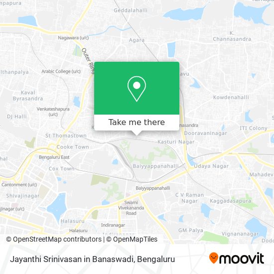 Jayanthi Srinivasan in Banaswadi map
