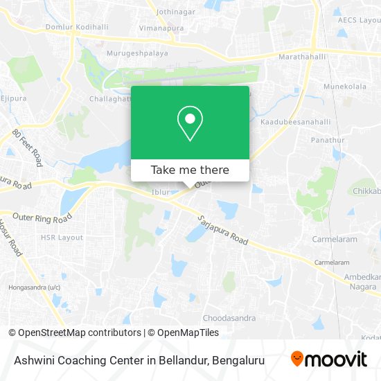 Ashwini Coaching Center in Bellandur map