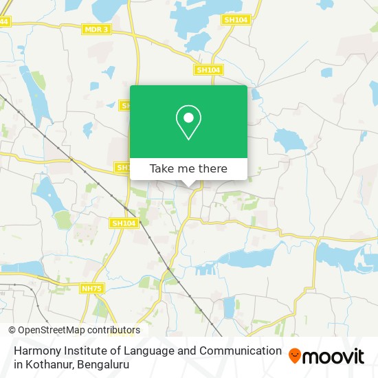 Harmony Institute of Language and Communication in Kothanur map