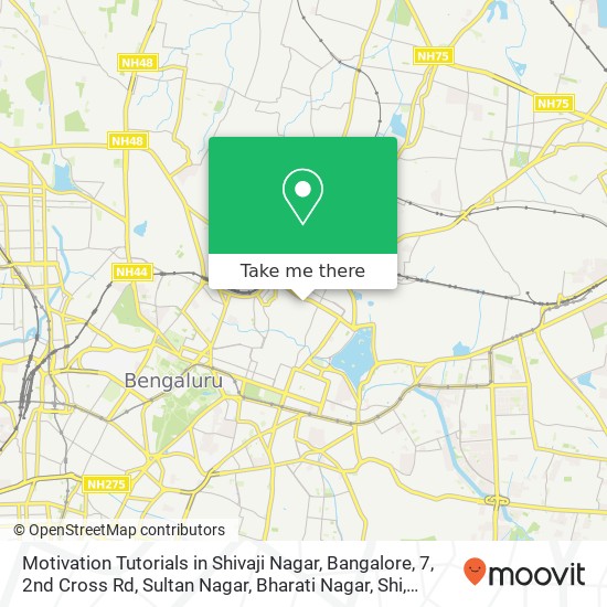 Motivation Tutorials in Shivaji Nagar, Bangalore, 7, 2nd Cross Rd, Sultan Nagar, Bharati Nagar, Shi map