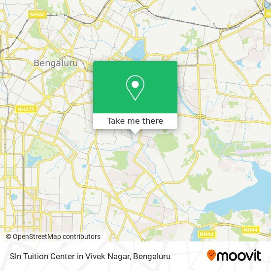 Sln Tuition Center in Vivek Nagar map