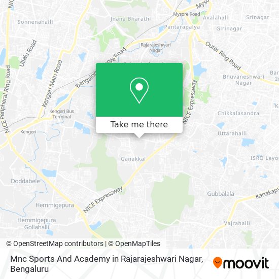 Mnc Sports And Academy in Rajarajeshwari Nagar map