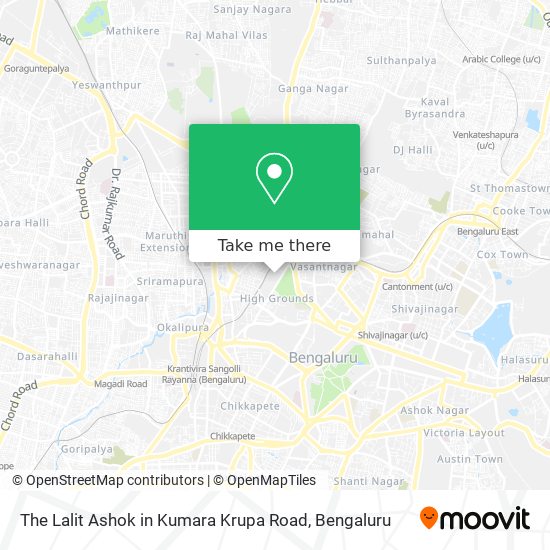 The Lalit Ashok in Kumara Krupa Road map