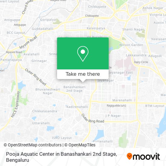 Pooja Aquatic Center in Banashankari 2nd Stage map