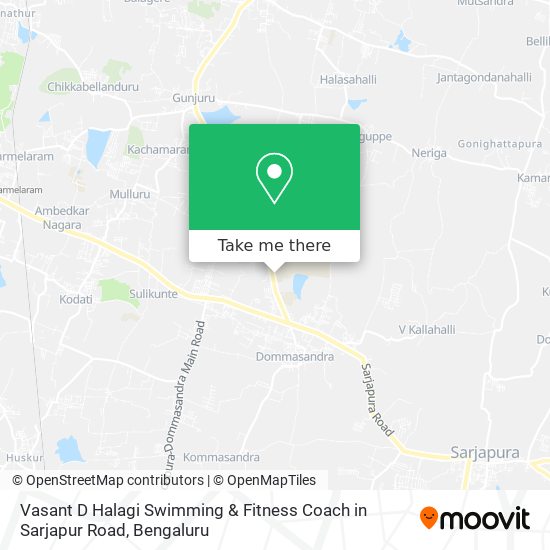 Vasant D Halagi Swimming & Fitness Coach in Sarjapur Road map