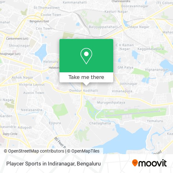 Playcer Sports in Indiranagar map