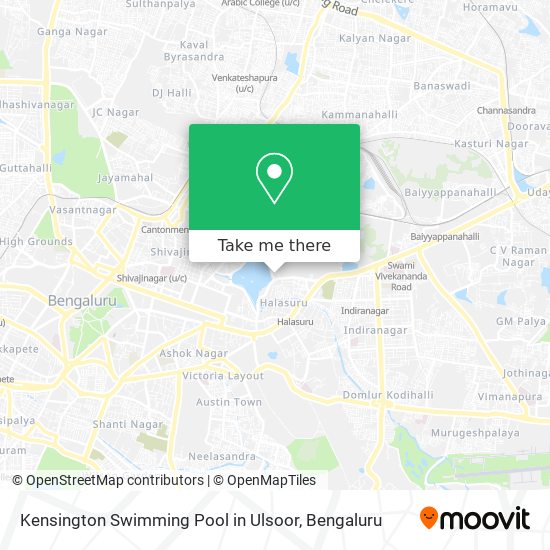 Kensington Swimming Pool in Ulsoor map