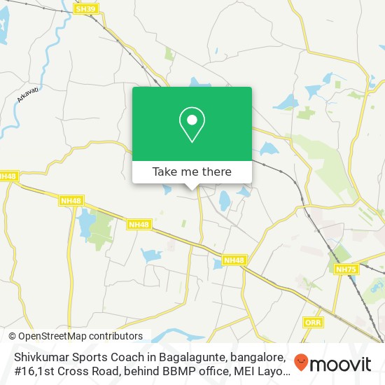 Shivkumar Sports Coach in Bagalagunte, bangalore, #16,1st Cross Road, behind BBMP office, MEI Layou map