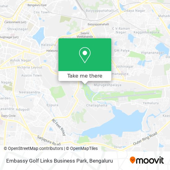 Embassy Golf Links Business Park map