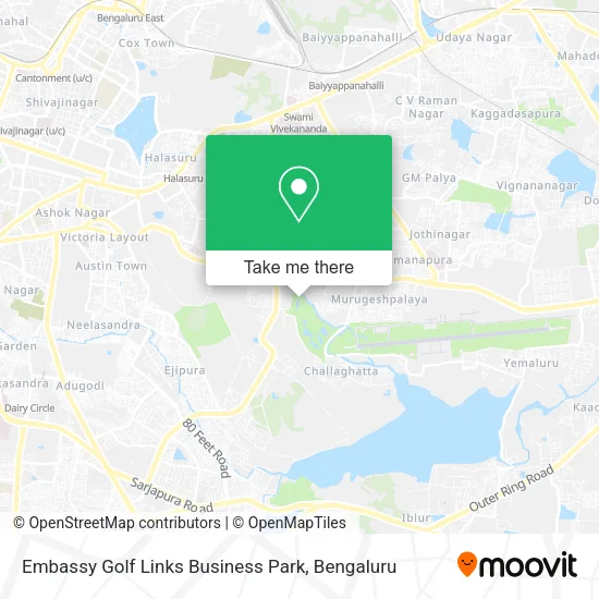 Embassy Golf Links Business Park map