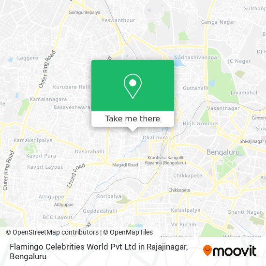 Flamingo Celebrities World Pvt Ltd in Rajajinagar map